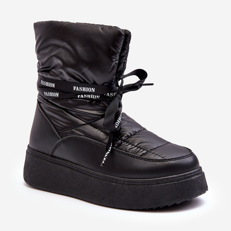 PS1 Cizme De Zapada Dama Cu Siretura Decorativa Neagra Siracna negru 1 PS1 Cizme De Zapada Dama Cu Siretura Decorativa Neagra Siracna negru 1