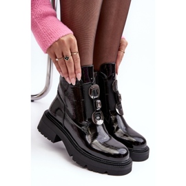 Cizme Femei Brevet Cu Decorat, Negru S.Barski MR870-53 1