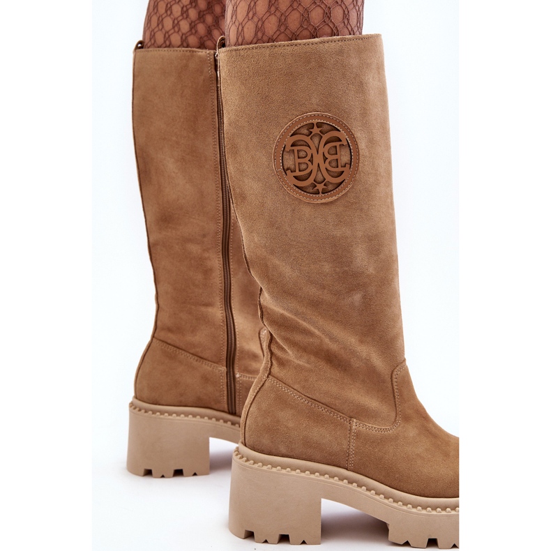 Lewski Shoes Cizme peste genunchi din piele intoarsa de dama bej Lewski 3367 2 Lewski Shoes Cizme peste genunchi din piele intoarsa de dama bej Lewski 3367 2