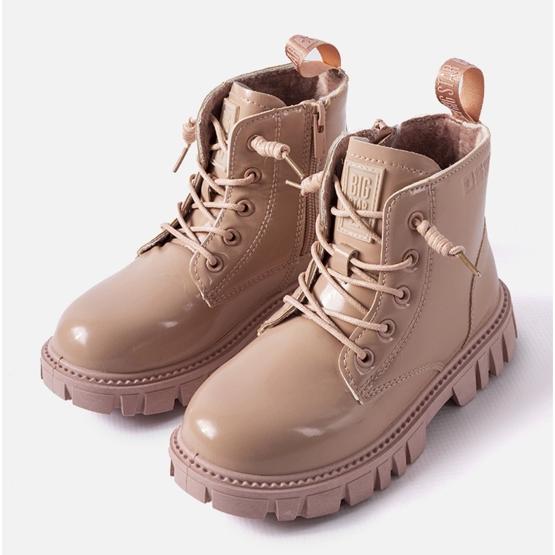 Botine roz lacuite Big Star MM374144 1 Botine roz lacuite Big Star MM374144 1