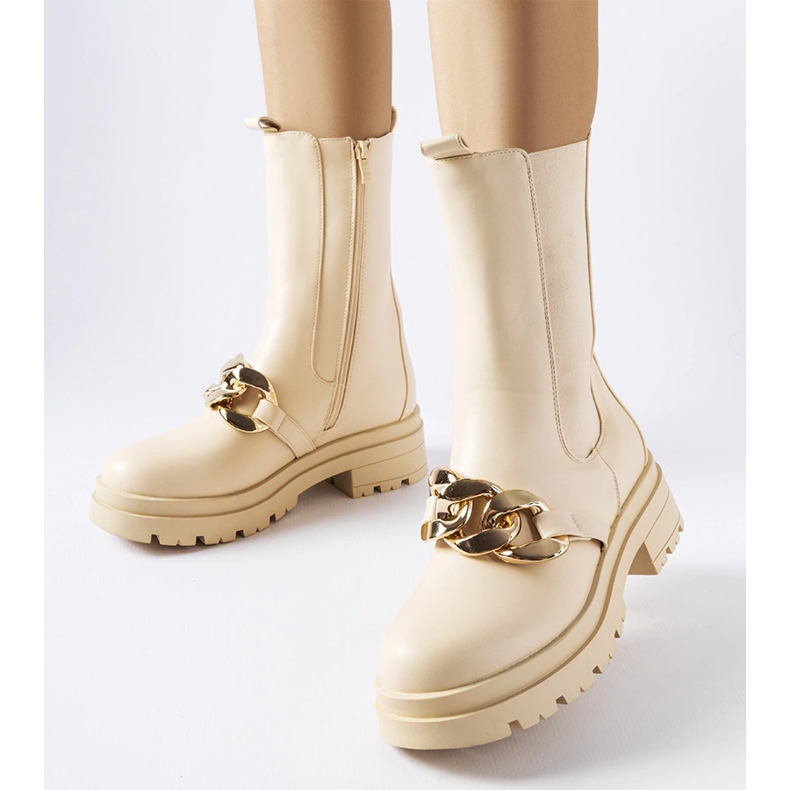 Botine bej cu lant de la Thierry 1