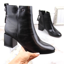 Botine de dama izolate Jezzi negre negru 4