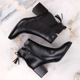Botine de dama izolate Jezzi negre negru 6