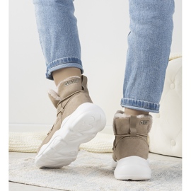 Cizme de zăpadă elegante bej Big Star pentru femei Marrero 1