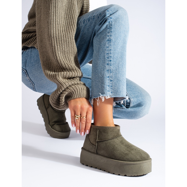 Cizme verzi de zapada pe platforma Shelovet verde 1 Cizme verzi de zapada pe platforma Shelovet verde 1