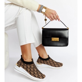 Pantofi Slip On Tartano negri și maro negru 1