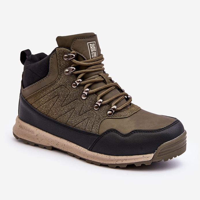 Ghete de trekking izolate de damă Kaki Big Star MM274480 verde 1