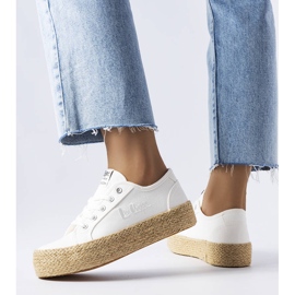 Espadrile albe Lee Cooper LCW-23-31-1796L 1