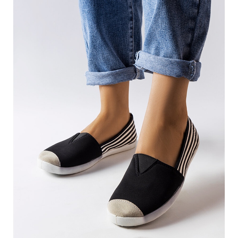 Tenisi negri din material textil de la Harlee negru 1