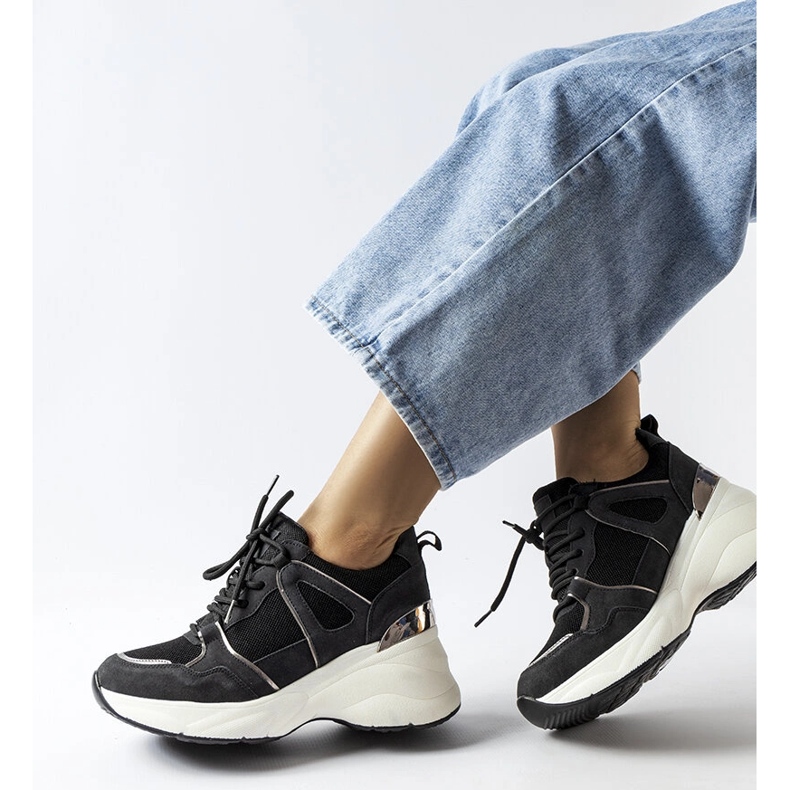 Tenisi negri cu pană de la Echeverri negru 1