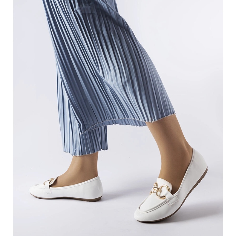 Mocasini albi Couturier de dama 1