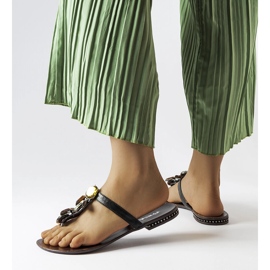 Flip-flops eleganti negri de la Zarattini negru 1