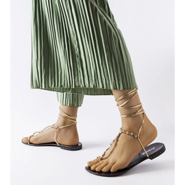 Sandale aurii cu strasuri de la Troghi de aur 1