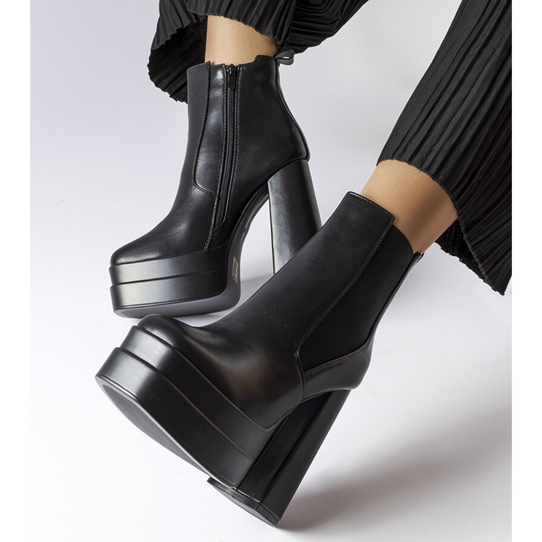 Inna Cizme negre cu toc inalt de la Copertino negru 1