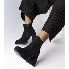 Cizme provincia negre din piele intoarsa negru 1