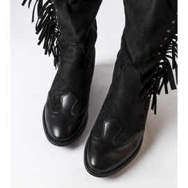 Cizme negre de cowboy de la Tabita negru 1