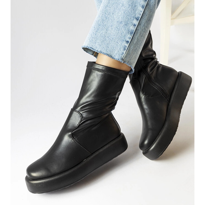 Cizme cu platforma Valpantena negre negru 1 Cizme cu platforma Valpantena negre negru 1