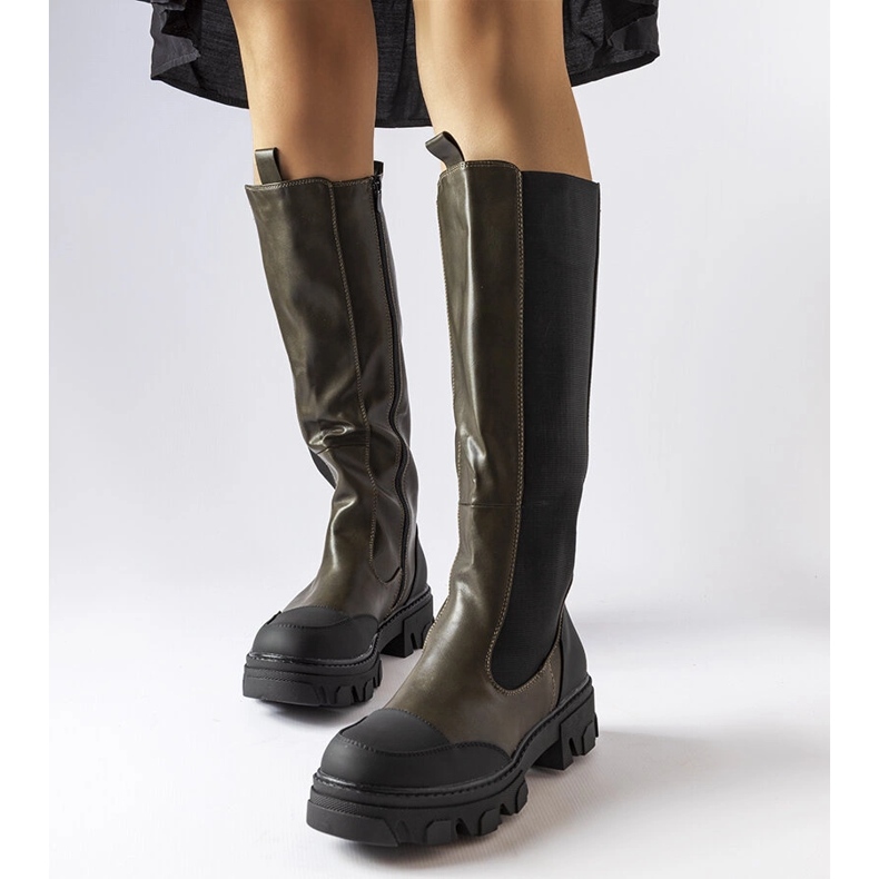 Cizme înalte verzi Pasquale verde 1