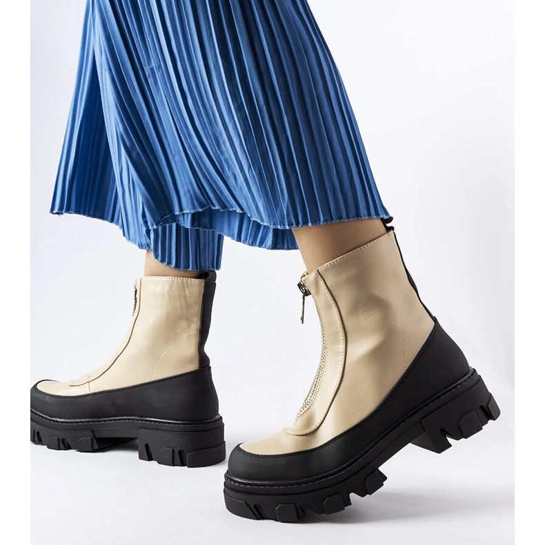 Botine groase bej de la Morley 1