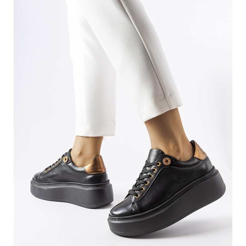 Brogues bej LS5379 Taupe negru 1