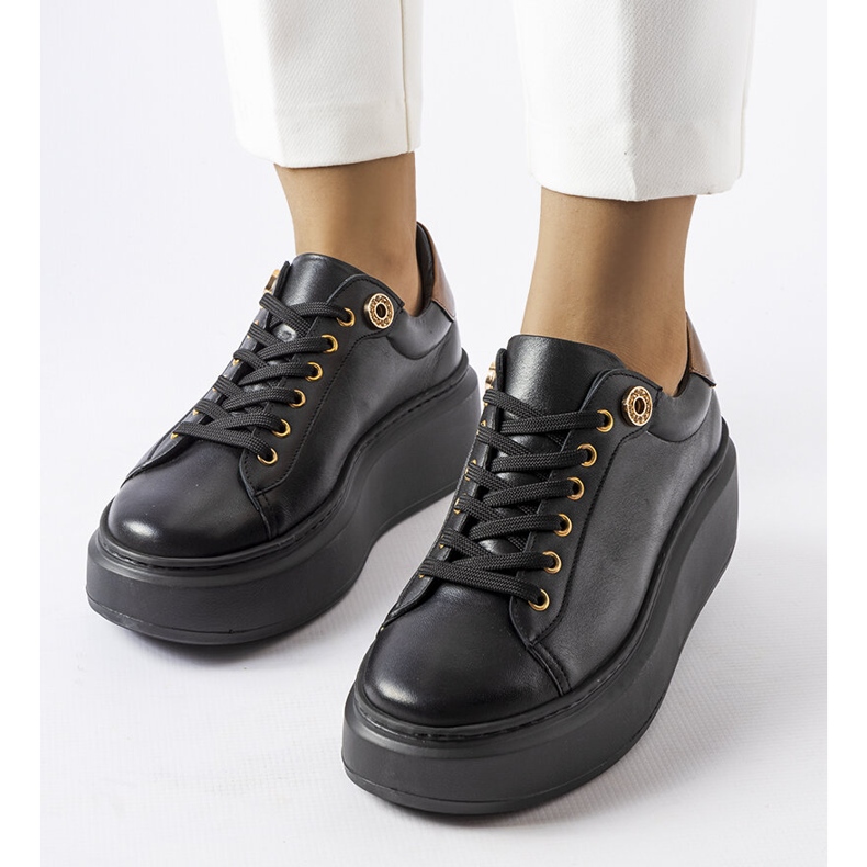 Brogues bej LS5379 Taupe negru 2