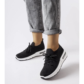 Inna Adidași negri decorați cu un fir Randolph strălucitor negru 1