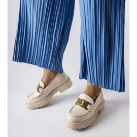 Inna Mocasini bej decorati cu catarama Schlanders 1