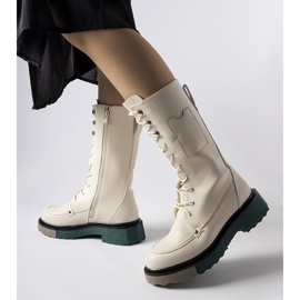 Cizme înalte bej de la Nebida 1