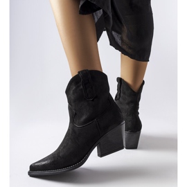 Cizme negre de cowboy de la Christi negru 1