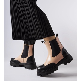 Cizme slip-on negre și roz de la Albany negru 1 Cizme slip-on negre și roz de la Albany negru 1