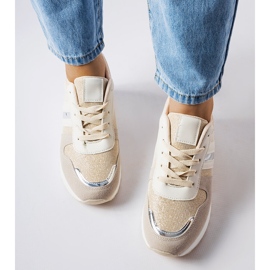 Inna Tenisi tip wedge bej și argintiu de la Titusville 1