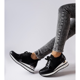 Inna Tenisi negri cu pană de la Bellante negru 1 Inna Tenisi negri cu pană de la Bellante negru 1