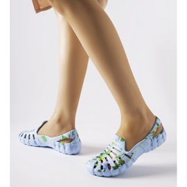 Inna Flip-flops de cauciuc albastru cu model Eliano 2
