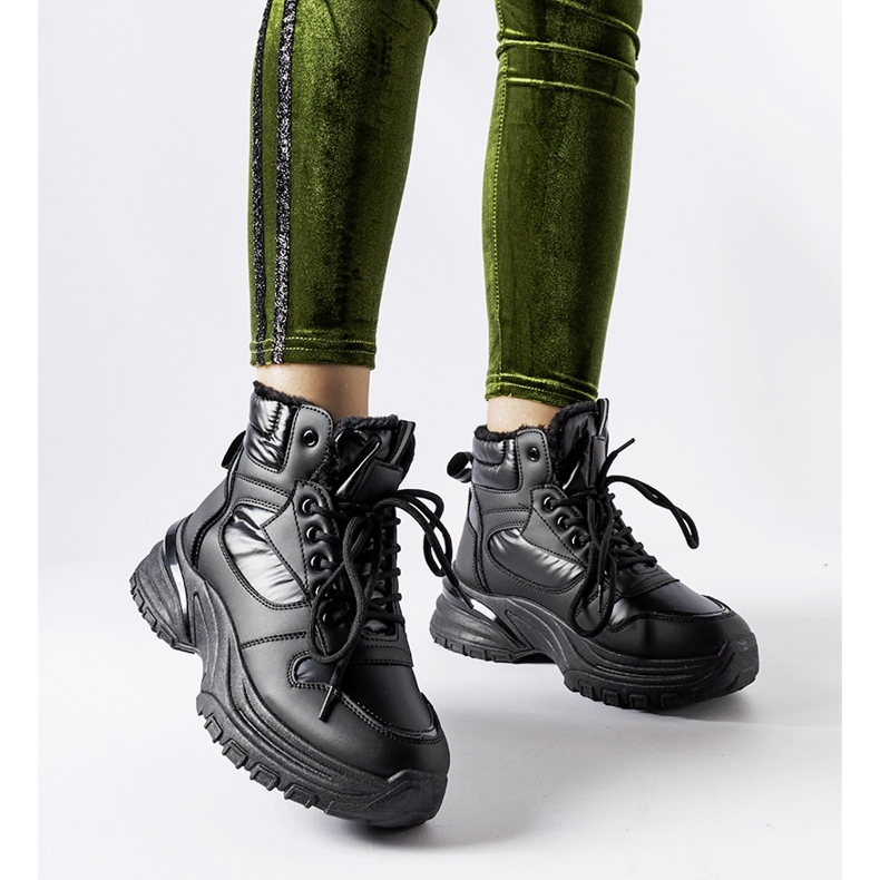 Evento Pantofi sport de iarna Giacinto izolati negri negru 1 Evento Pantofi sport de iarna Giacinto izolati negri negru 1