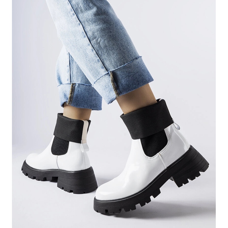 Cizme de muncitori albe Breolungi slip-on 1