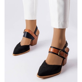 Pompe stiletto negri Hardouin negru 1