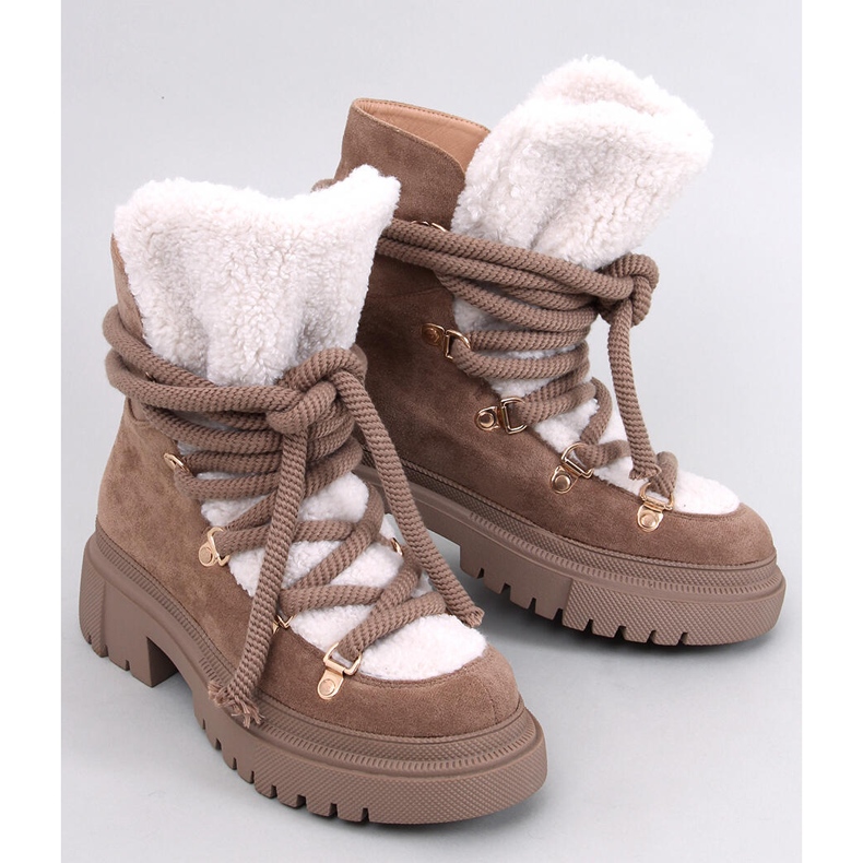 Cizme de zapada din piele de oaie Shea Khaki maro 1 Cizme de zapada din piele de oaie Shea Khaki maro 1