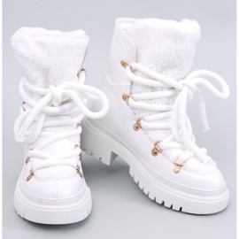 Cizme Shea White din piele de oaie alb 1