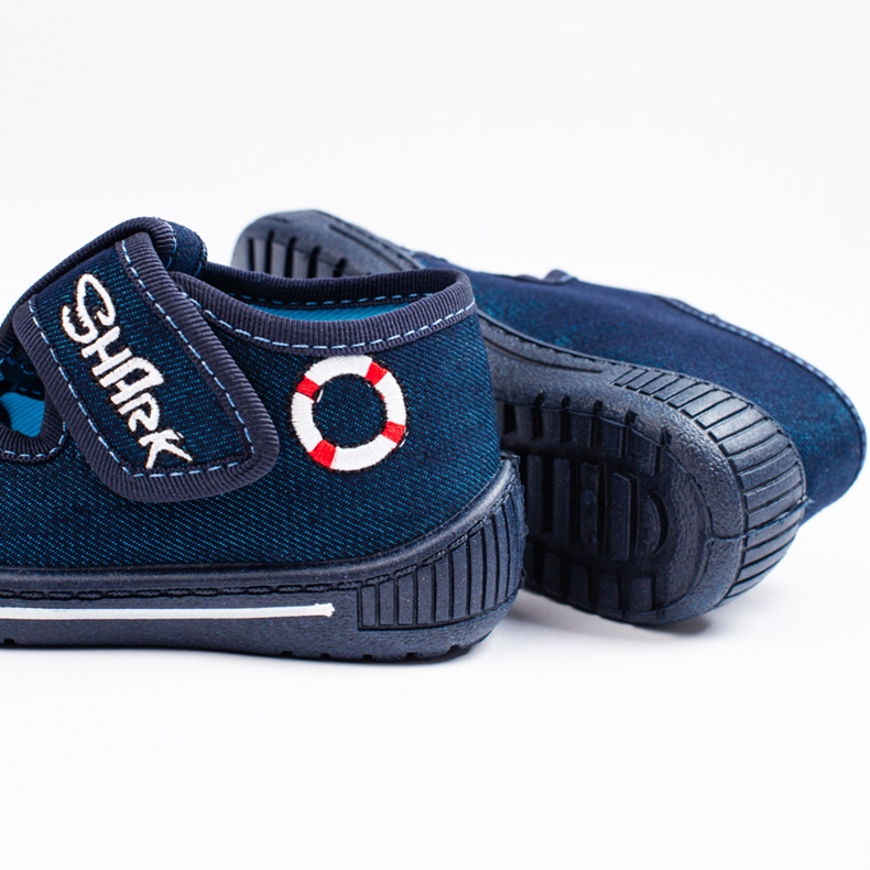SHELOVET Papuci bleumarin pentru un baiat pana la gradinita 3E albastru 2