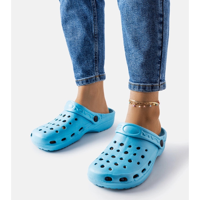 Papuci cu vârf închis din spumă albastră de la Kleist albastru 1