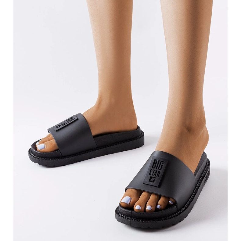 Papuci negri Big Star LL274429 negru 1