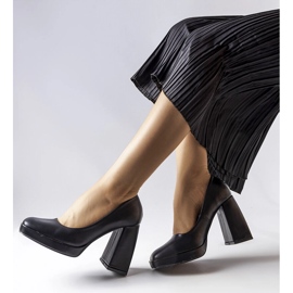 Pompe negre cu toc de la Mailly negru 1