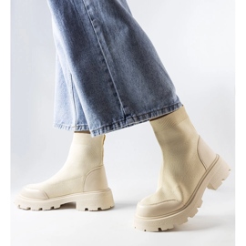 Cizme sosete bej de la Lonte 1