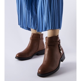 Cizme plate maro de la Monteforte 1 Cizme plate maro de la Monteforte 1