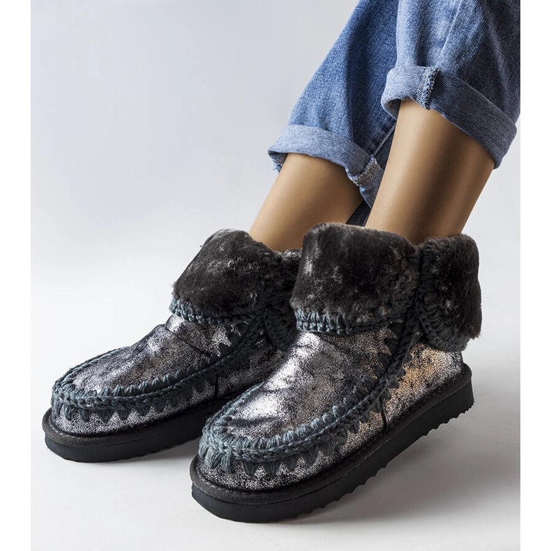 Cizme izolate Eskimo gri metalice de la Maggi 1