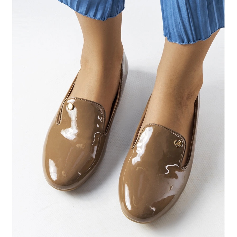 Pantofi maro lacuiti Lang 1