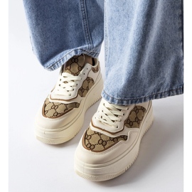 Inna Adidași bej decorați cu monograma Conte 1