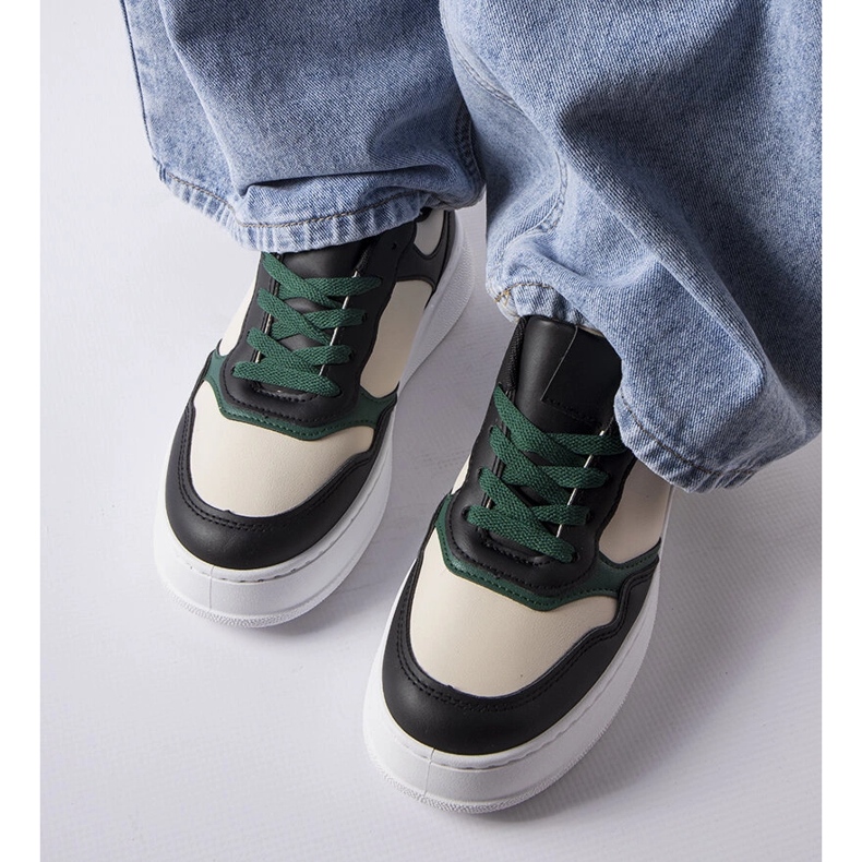 Tenisi negri și verzi pe platforma Baron negru 1