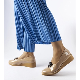 Balerini lacuiti bej cu impodobire Mellori 2