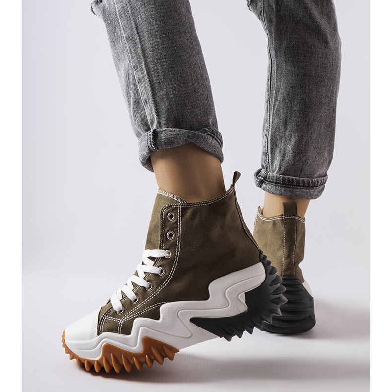 Adidasi verzi cu talpa groasa de la Toro verde 1